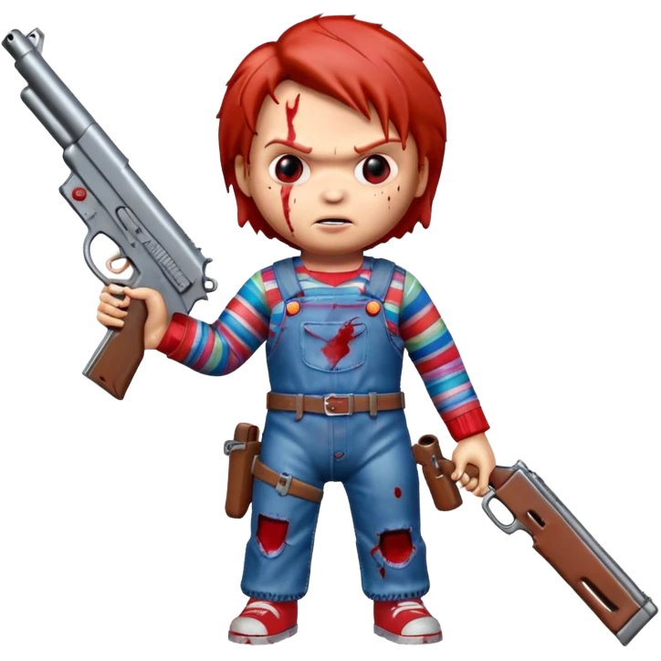 Chucky Doll gun emoji