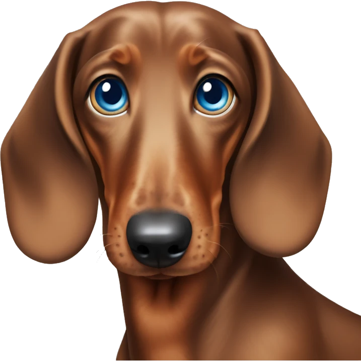 dabble dachshund with one blue eye emoji