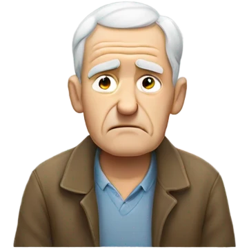 Very depressed old white man emoji