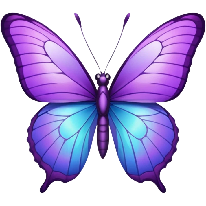Purple butterfly with sharp ends on each wing emoji
