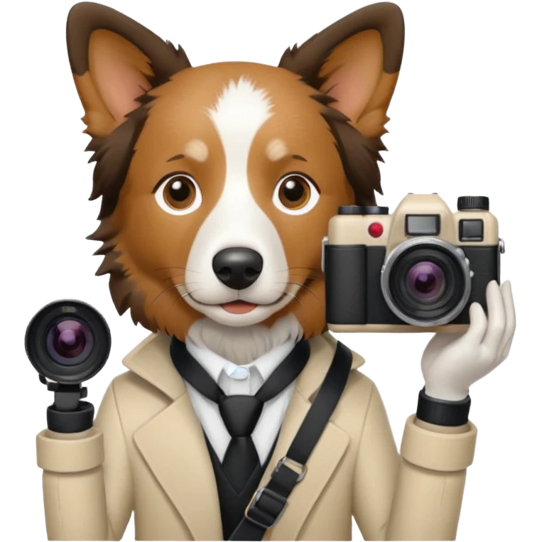 border collie fotografo emoji
