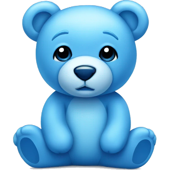 Blue teddy bear emoji