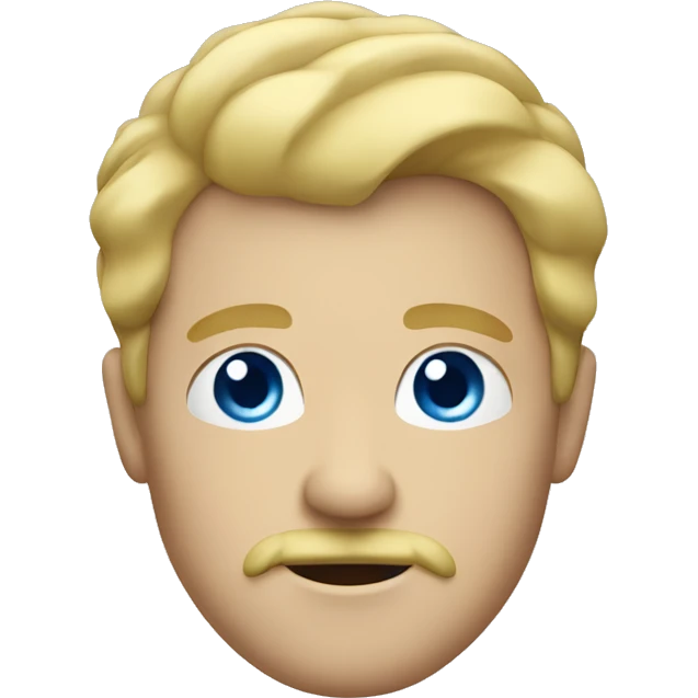 blonde man with blue eyes and mustache  emoji