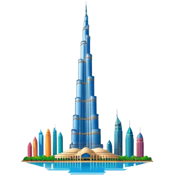 Burj khalifa sticker version emoji