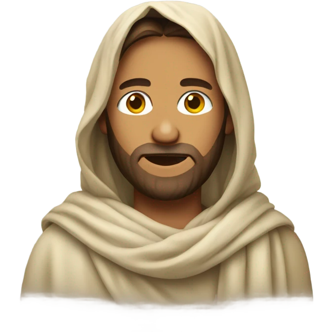 Jesus in scarf dress emoji