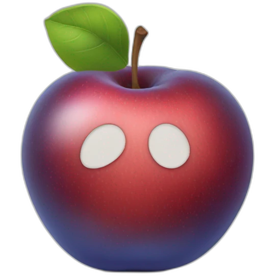 Pomme bleu emoji
