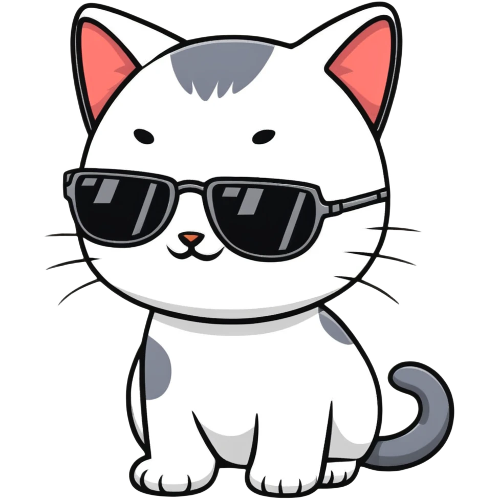 Cat with sunglasses emoji