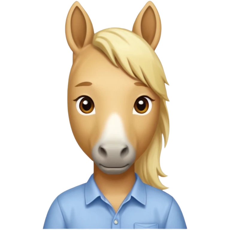blonde horse with shirt  emoji