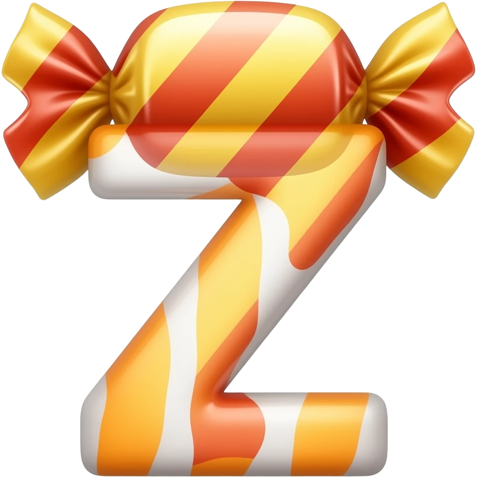 letter z have a candy on its top emoji