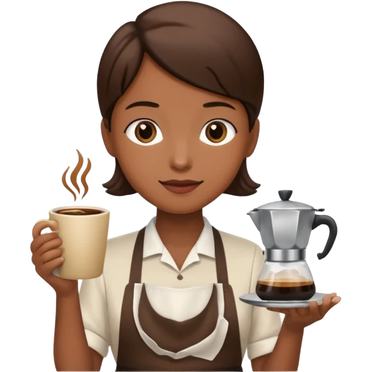 hazme una persona atendiendo una cafeteria universitaria emoji