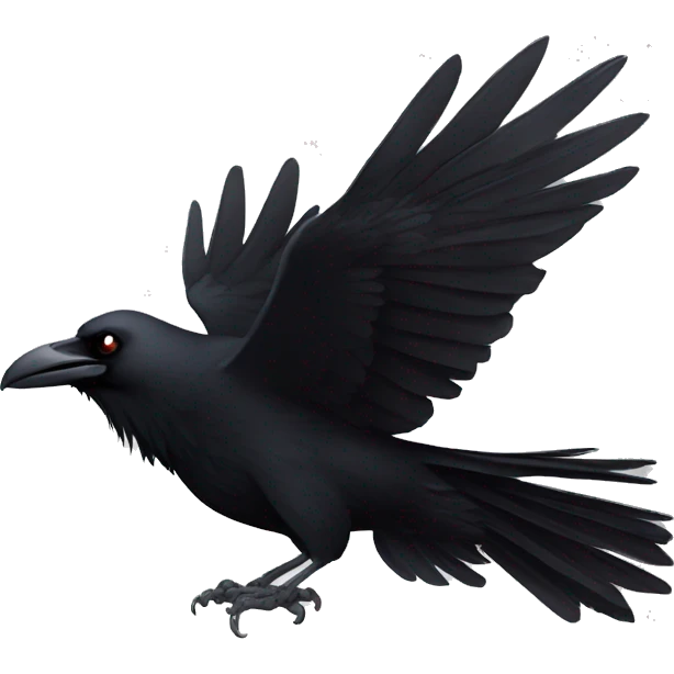 flying raven emoji