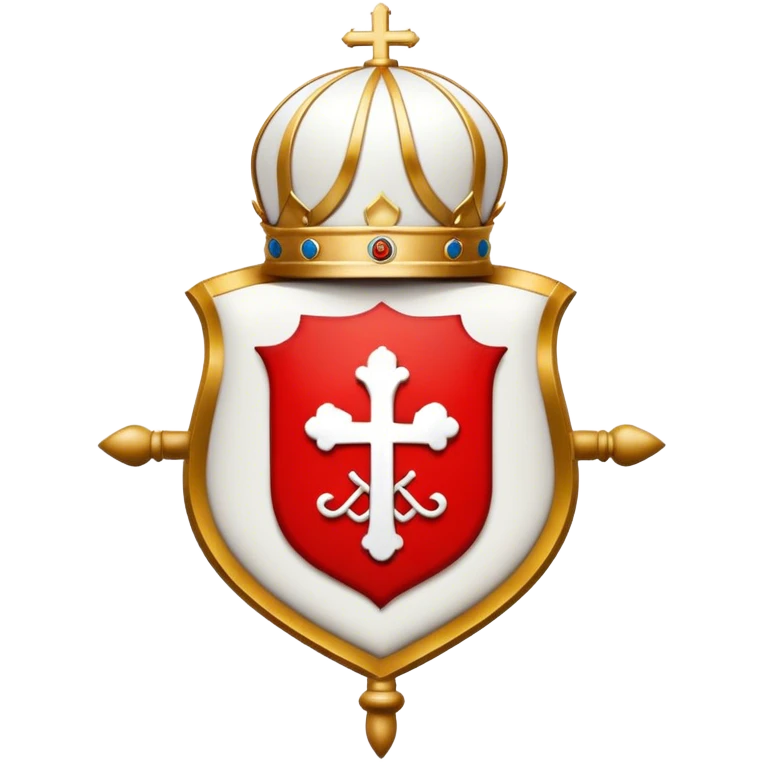 Pope's emblem red and white emoji