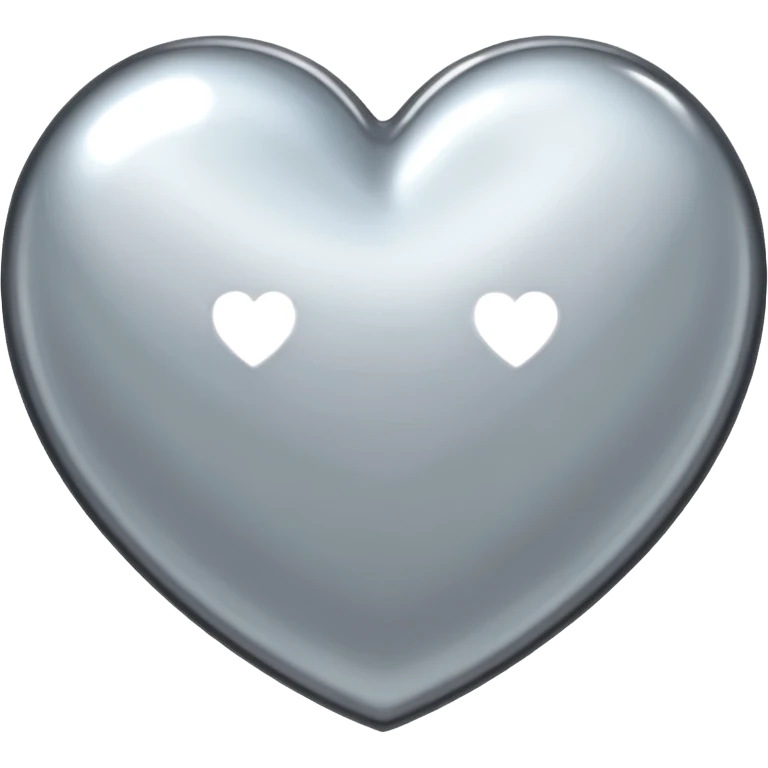 Platinum color heart emoji