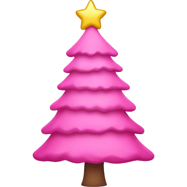 Pink Christmas tree  emoji