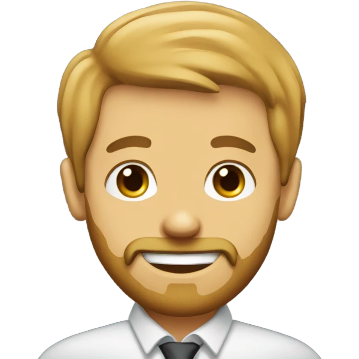 smiling male portrait with beard at school emoji