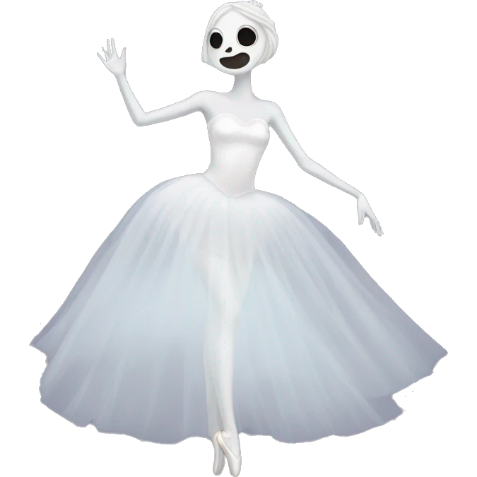 Ballerina ghost bride emoji