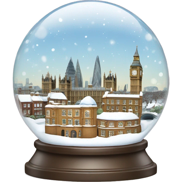 Christmas snow globe with London landscape  emoji