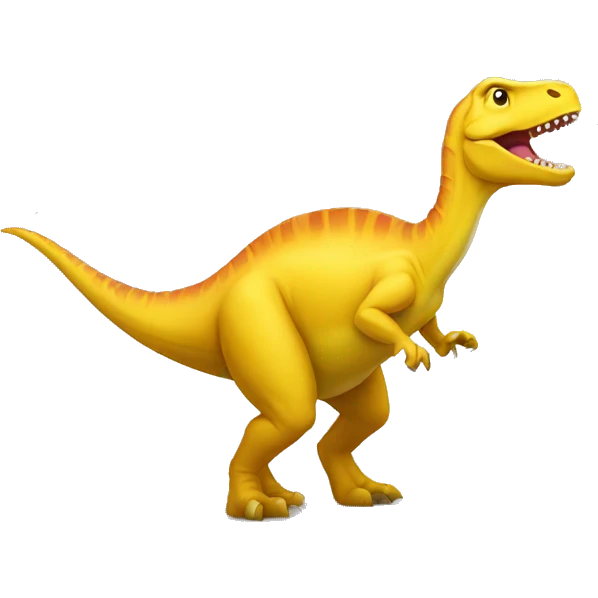 Yellow color dinosaur emoji