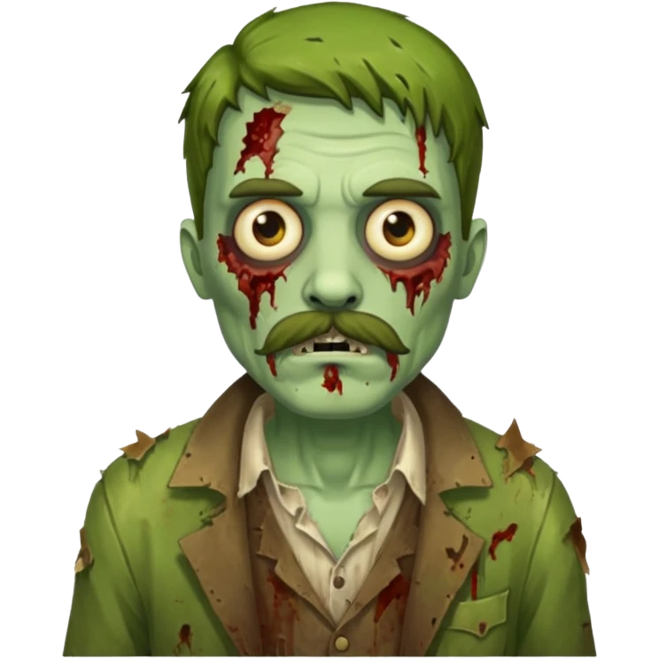 zombie with mustache emoji