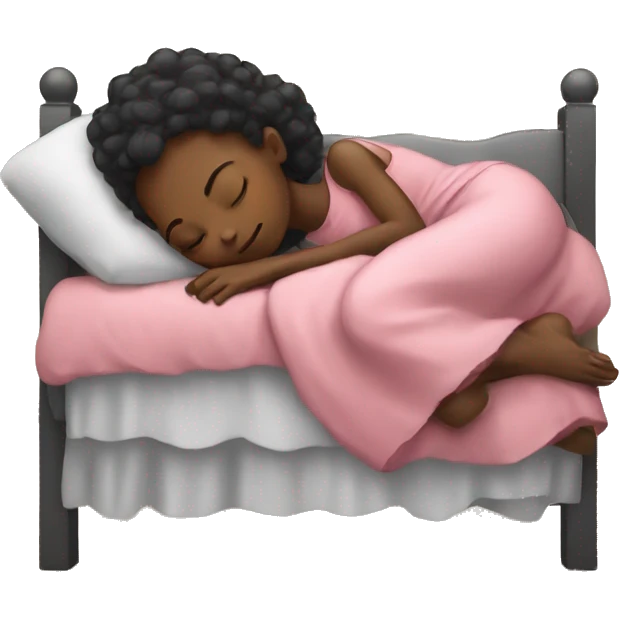 Black girl sleeping emoji