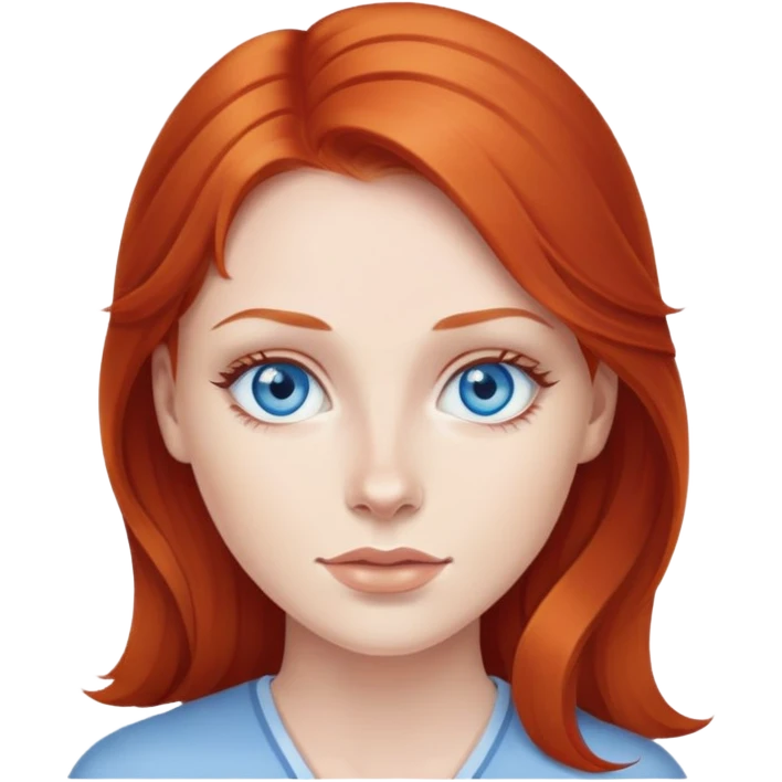 Redhead with blue eyes  emoji