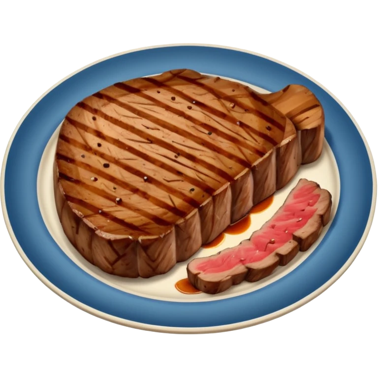 Steak on a plate emoji