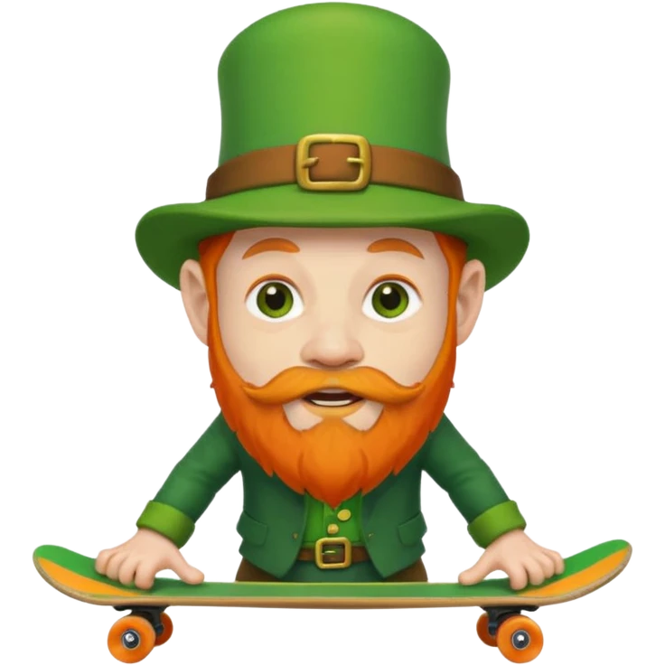 a skateboarding leprechaun  emoji
