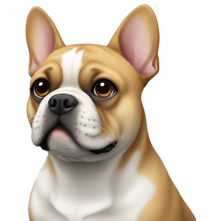 Black French bulldog with white chest and shiba inu  emoji
