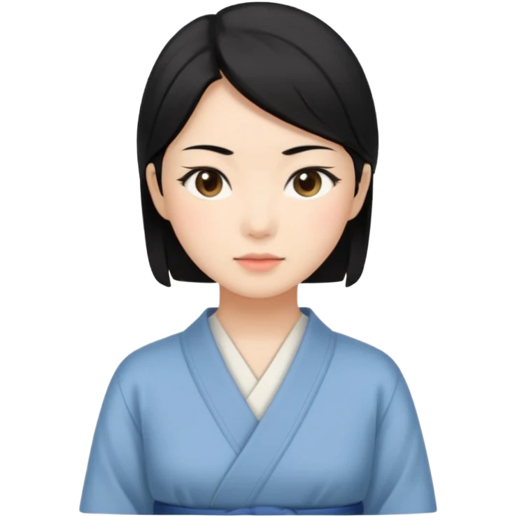 Realistic japan women neutral color emoji