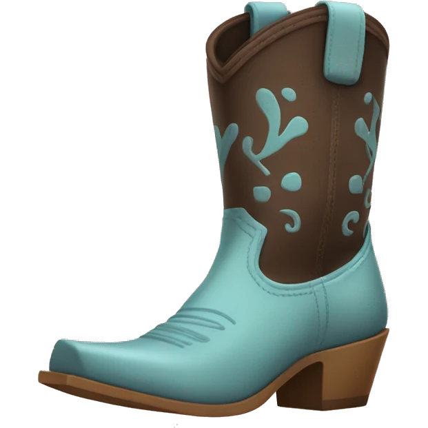 Girly square toed cowboy boots emoji