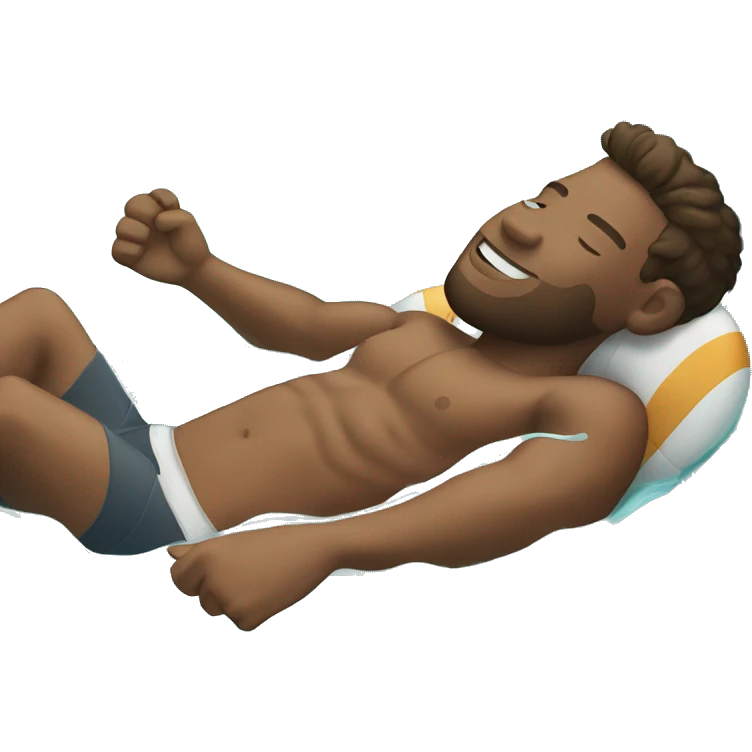 guy laying in a pool emoji