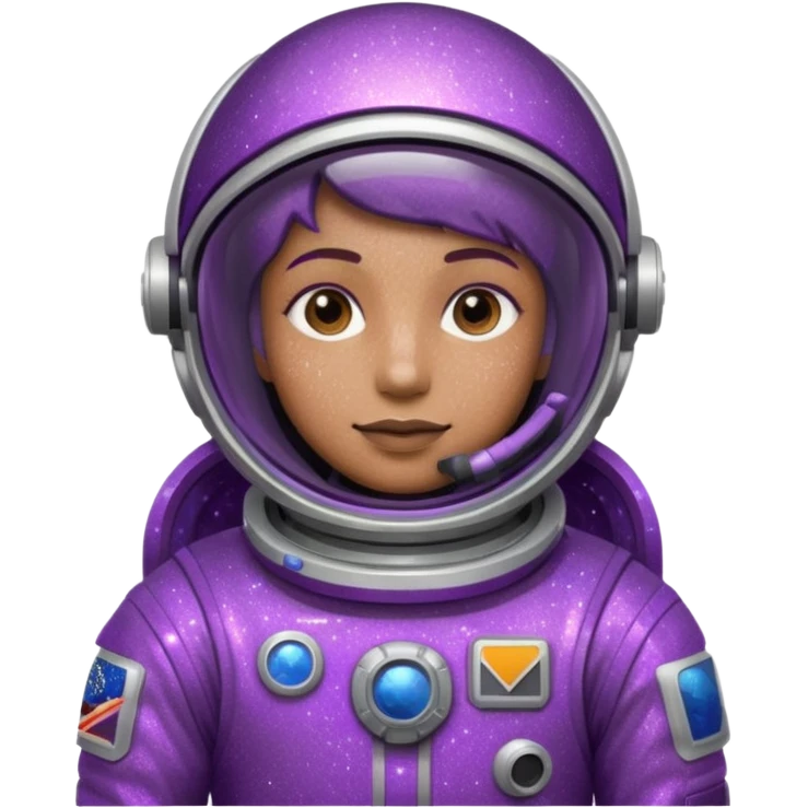 glitter purple astronaut emoji