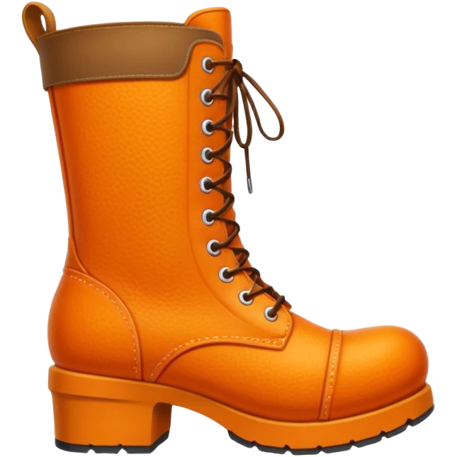 Giant orange boot stepping on a person emoji