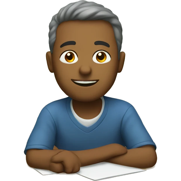 Man sits in preschool class emoji