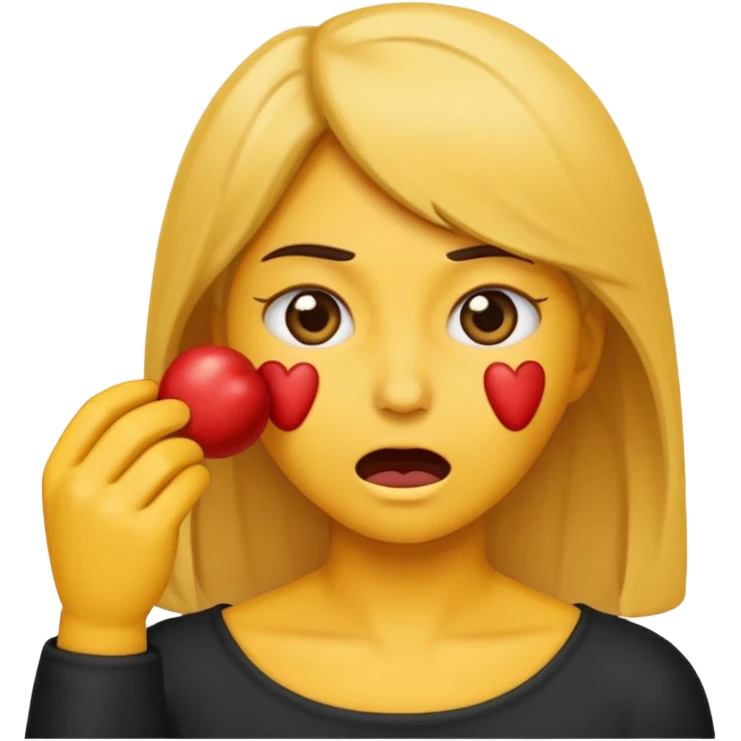 Women emoji choking herself with x’s for eyes emoji