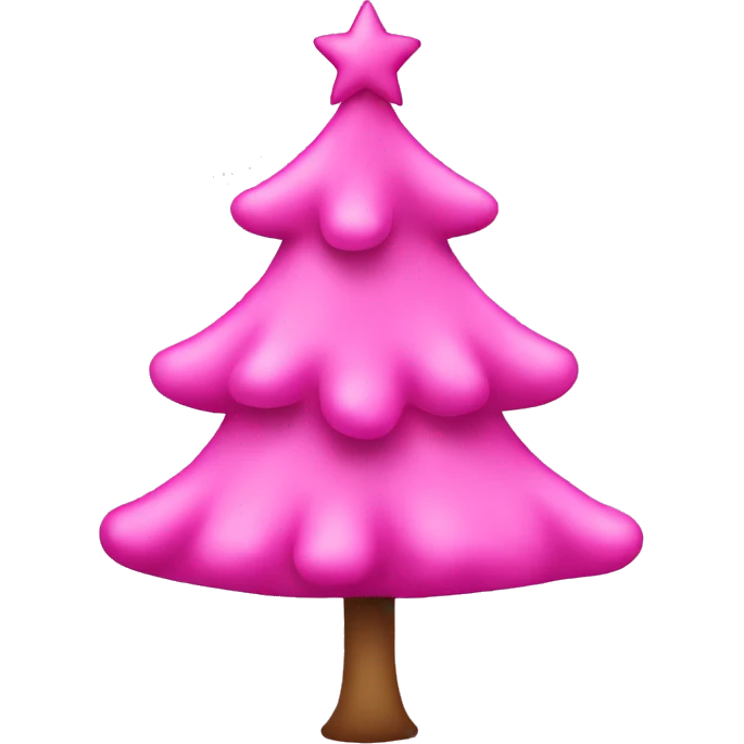 Pink Christmas tree emoji