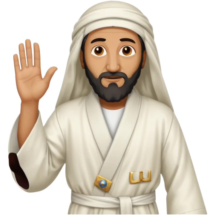 Osama bin Ladin standing on a plane emoji