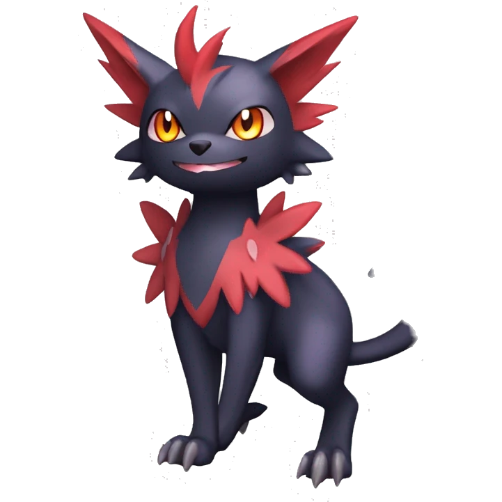  Kawaii Cool Anime Nargacuga-Noivern-Noibat-Litten-Zorua-Zoroark-Fakemon-fusion full body emoji