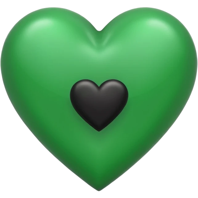 A green heart and black heart mixed together emoji