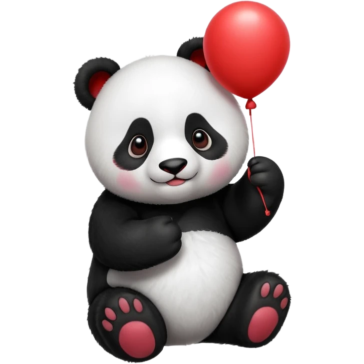 panda with balloon emoji