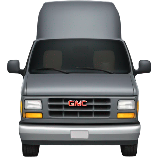 1996 charcoal grey gmc safari windowless van emoji