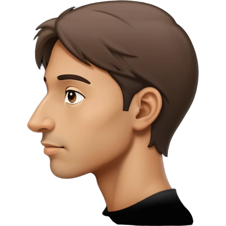 big nose side profile view emoji