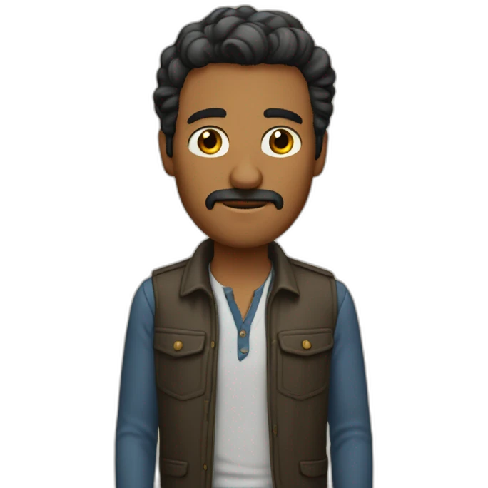 Hombre aterrado emoji