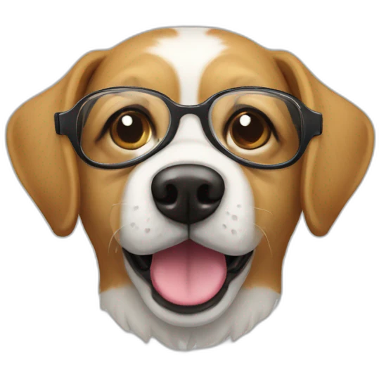 Hund mit Brille emoji
