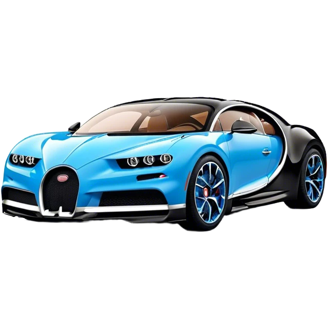 Bugatti Chiron - Bugatti (Model Year: 2022) (Iconic colour: Blue and black) emoji