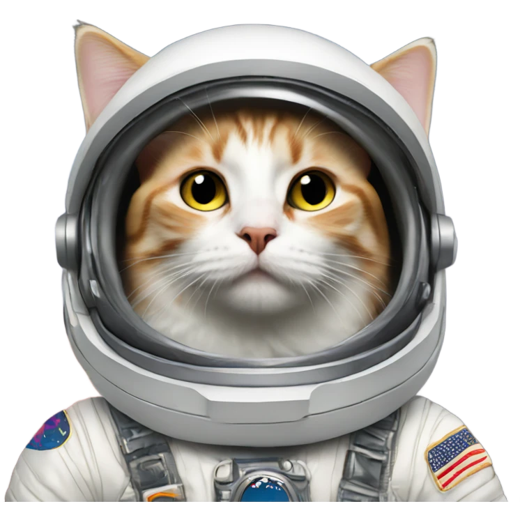 Cat wearing astronout suite  emoji