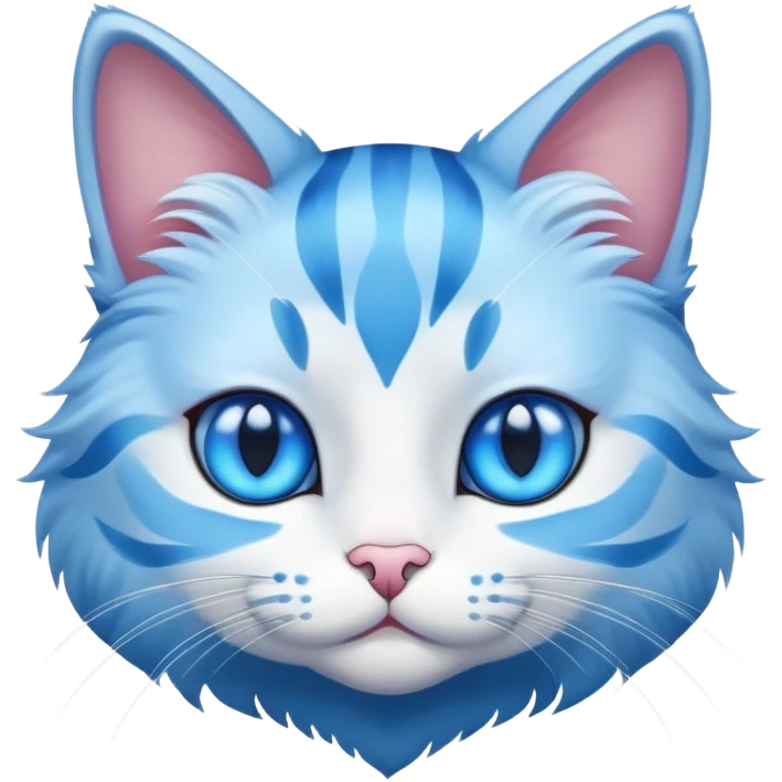 Cat with singlas ocean blue light  emoji