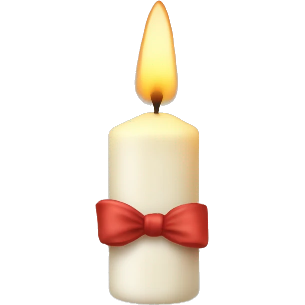 Candle in christmas style  emoji