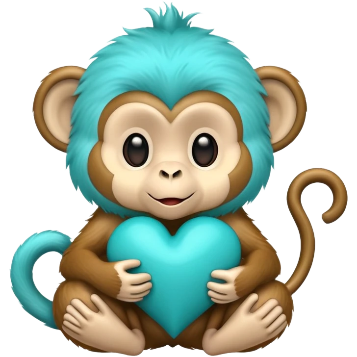 monkey with this heart 🩵 emoji