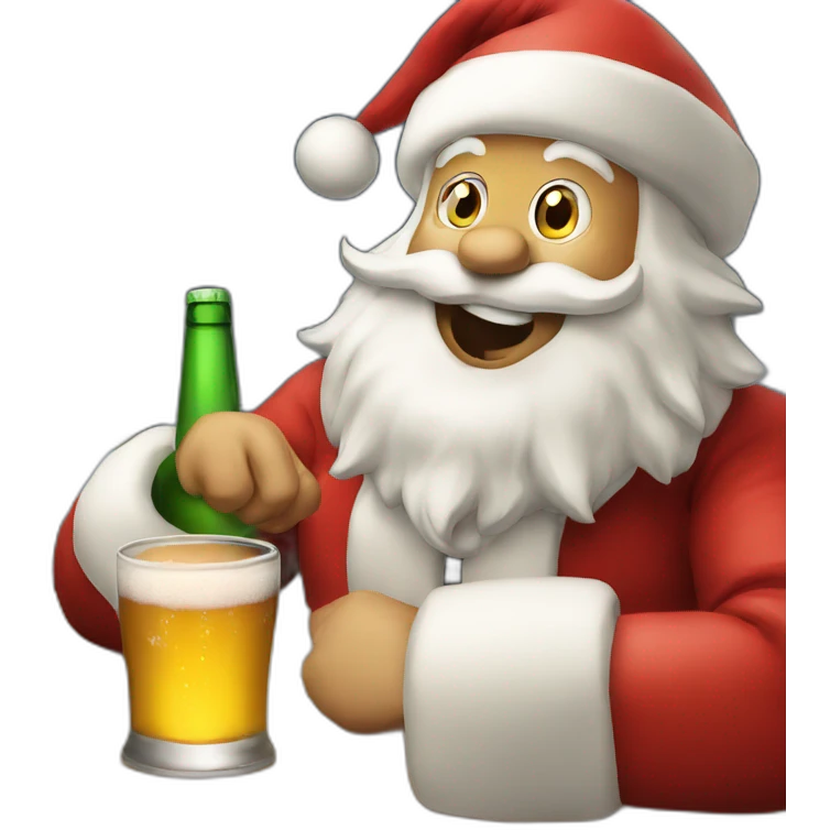 santa claus drunk emoji